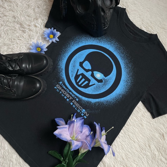 Men’s 2012 Tom Clancys ghost recon future soldier black graphic short sleeve tee - Picture 3 of 12